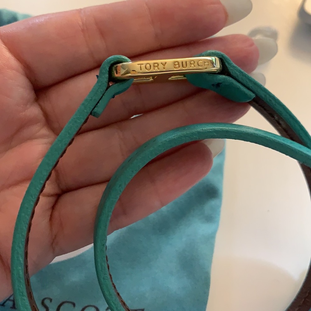 Tory Burch vintage Leather wrap bracelet
